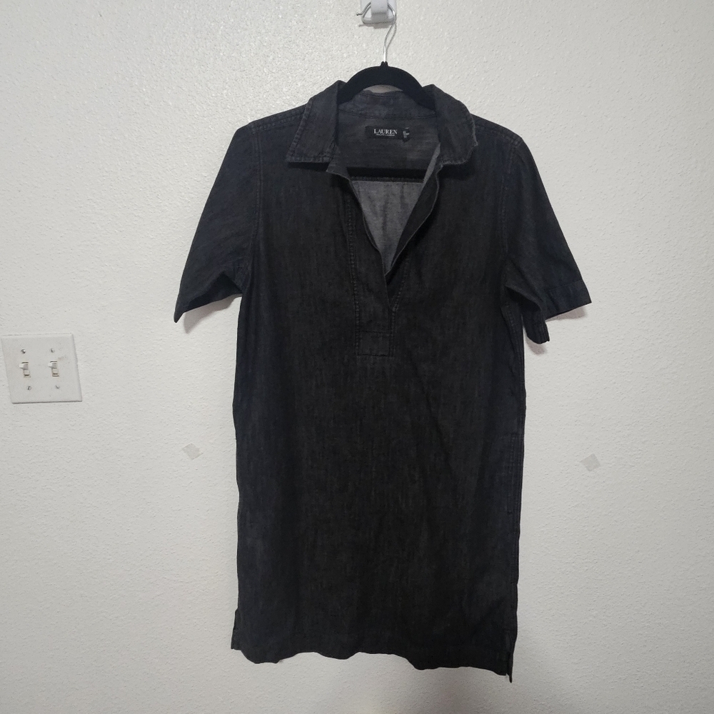 Ralph Lauren black label chambray style dress size medium